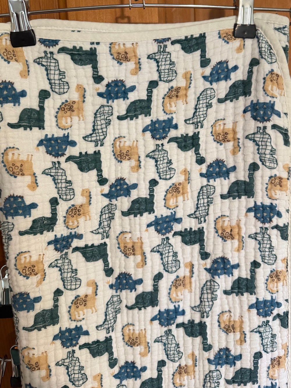 Chick Pea Muslin Dinosaur Children’s Stroller Blanket